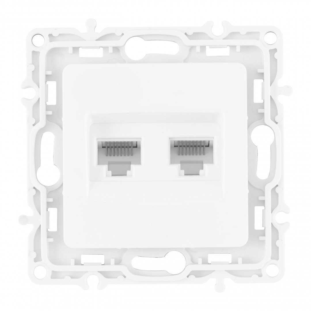 розетка rj45 arte milano 217.45-2.white
