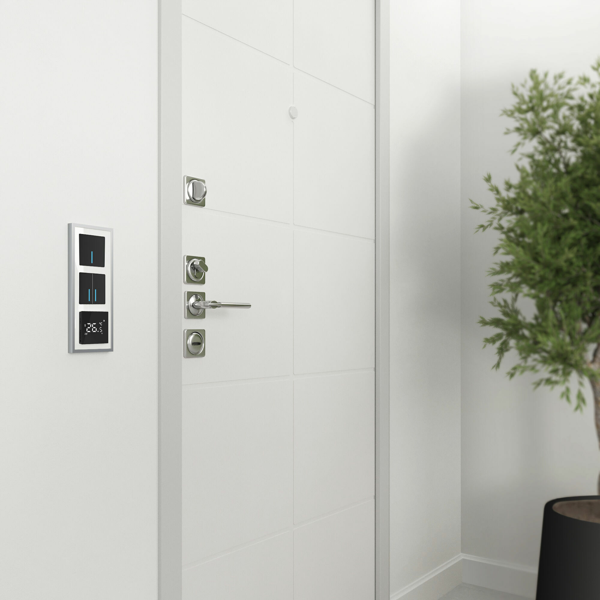 рамка на 3 поста werkel baguette белый-серебро 4690389185717 w0032850 a060232