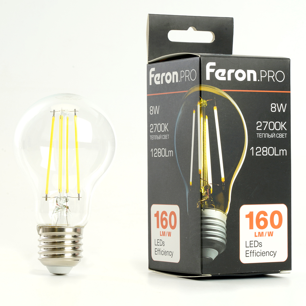 светодиодная лампа feron lb-1108 e27 8w 2700k 48892