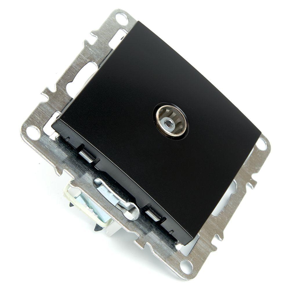 розетка телевизионная stekker эрна черный pst00-9108-03 49152