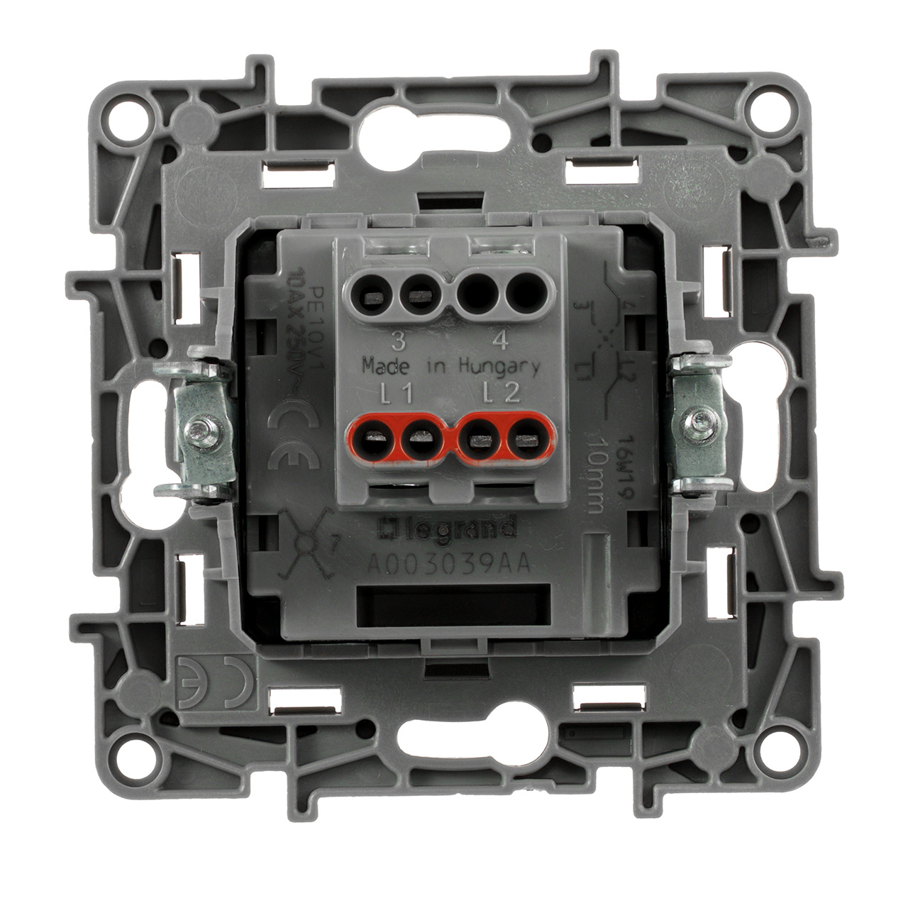 переключатель одноклавишный промежуточный legrand etika 10a 250v алюминий 672409