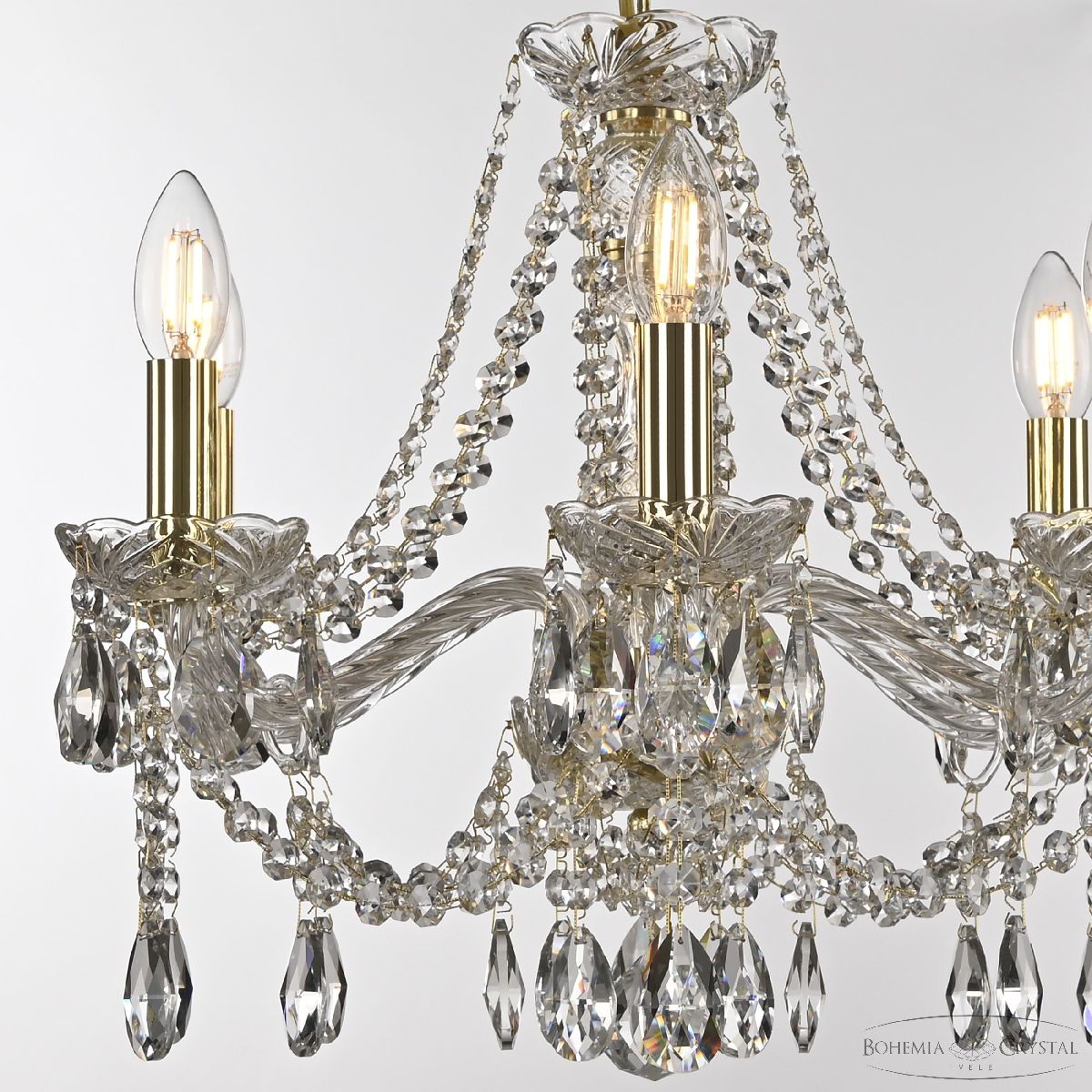 подвесная люстра bohemia ivele crystal 107/6/165 g