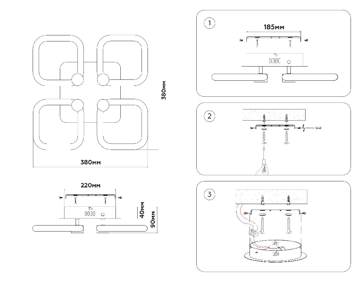 потолочная люстра ambrella light acrylica original fa3819