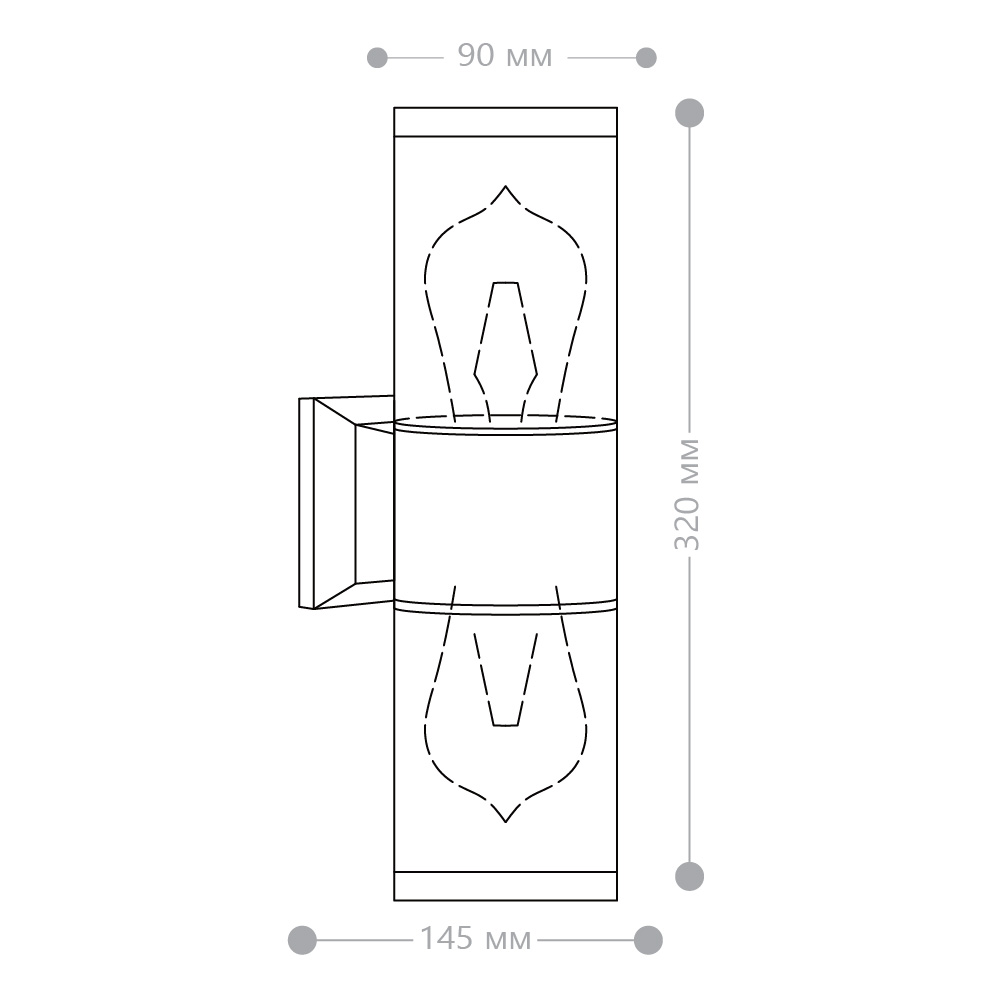 уличный настенный светильник feron бостон dh1302 51331