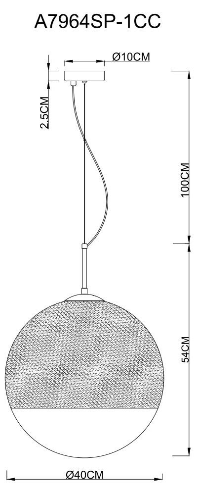 подвесной светильник arte lamp jupiter chrome a7964sp-1cc