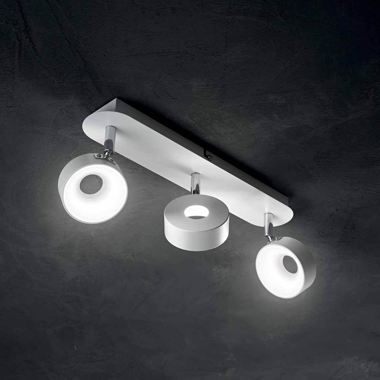 светодиодный спот ideal lux oby pl3 196701
