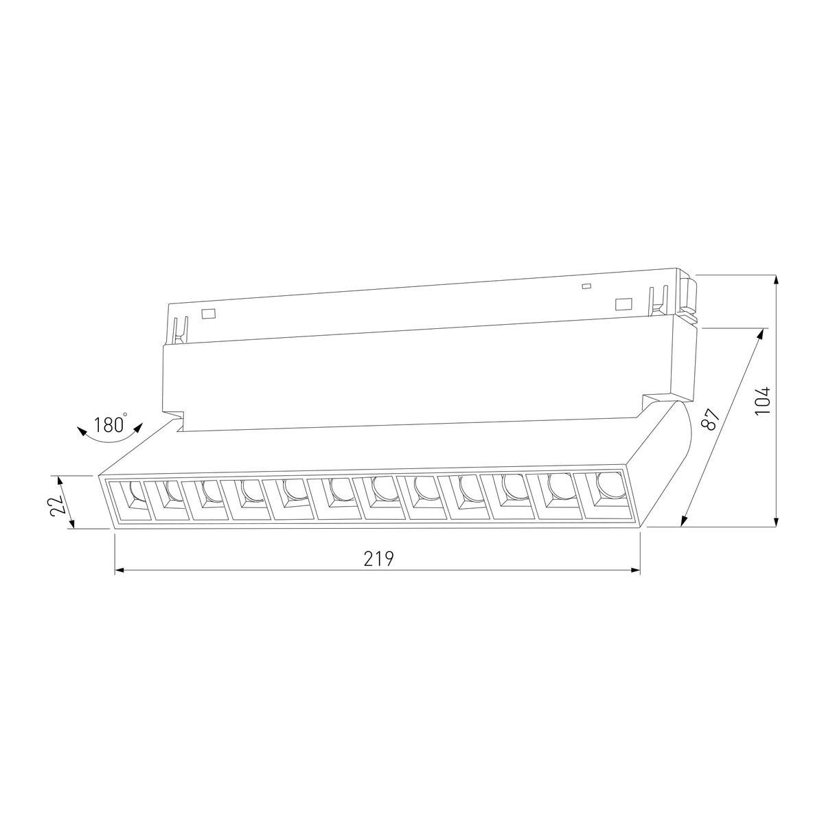 трековый светодиодный светильник elektrostandard slim magnetic 85010/01 a067370