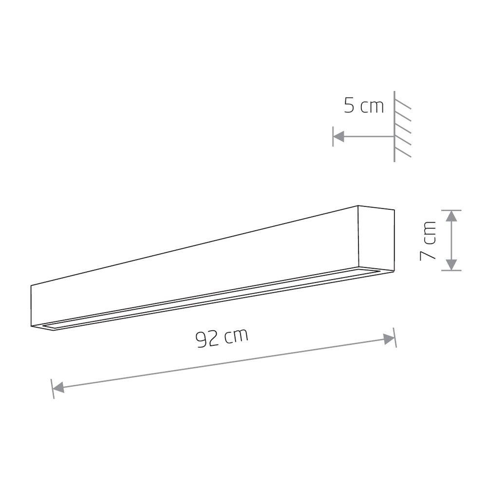 настенный светильник nowodvorski straight wall led m 7561
