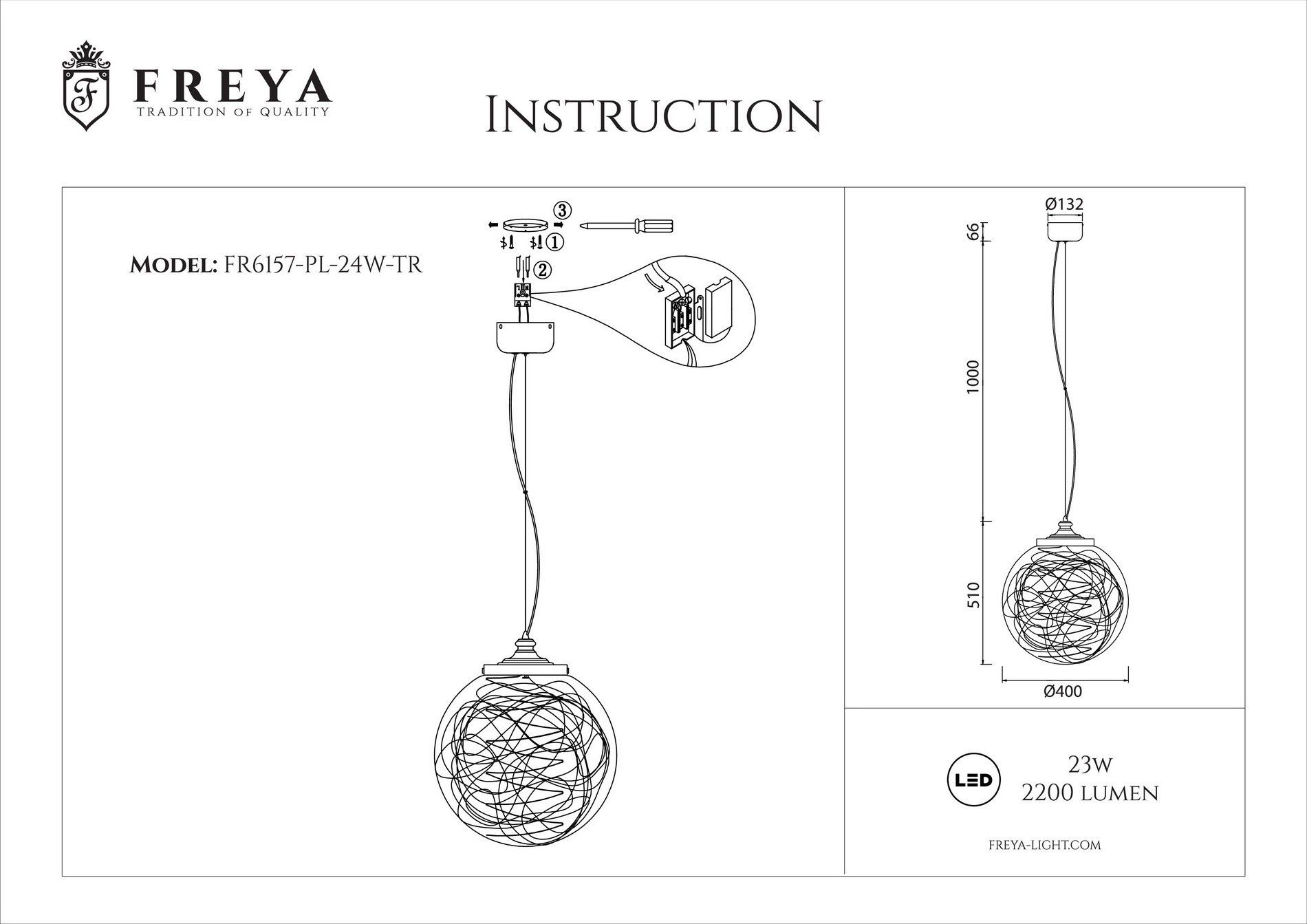 подвесной светодиодный светильник freya isabel fr6157-pl-24w-tr