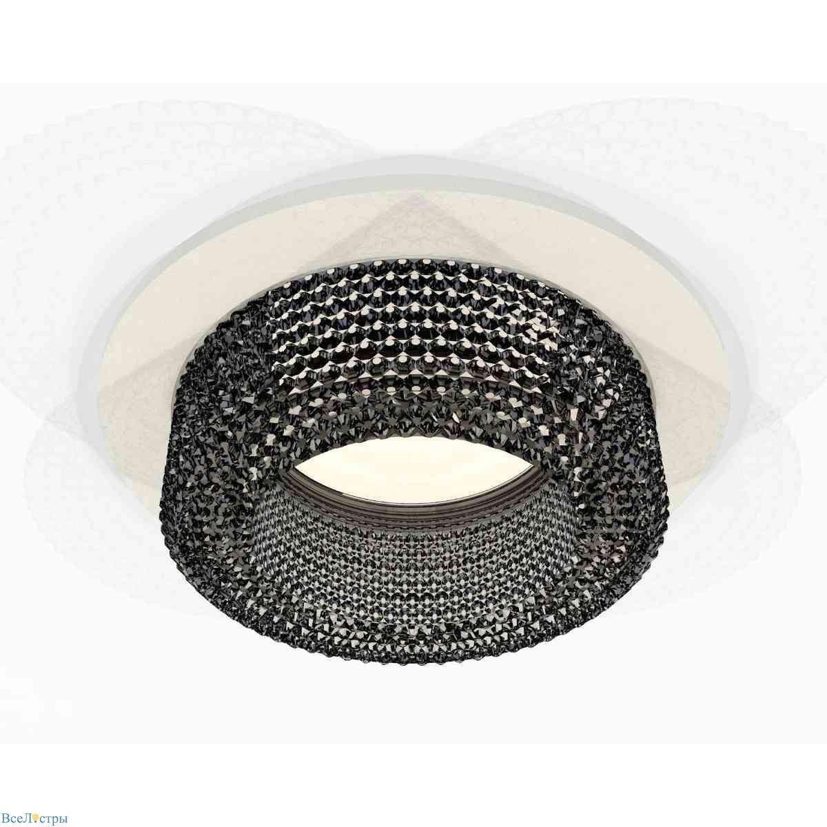 комплект встраиваемого светильника ambrella light techno spot xc7621021 swh/bk белый песок/тонированный (c7621, n7192)