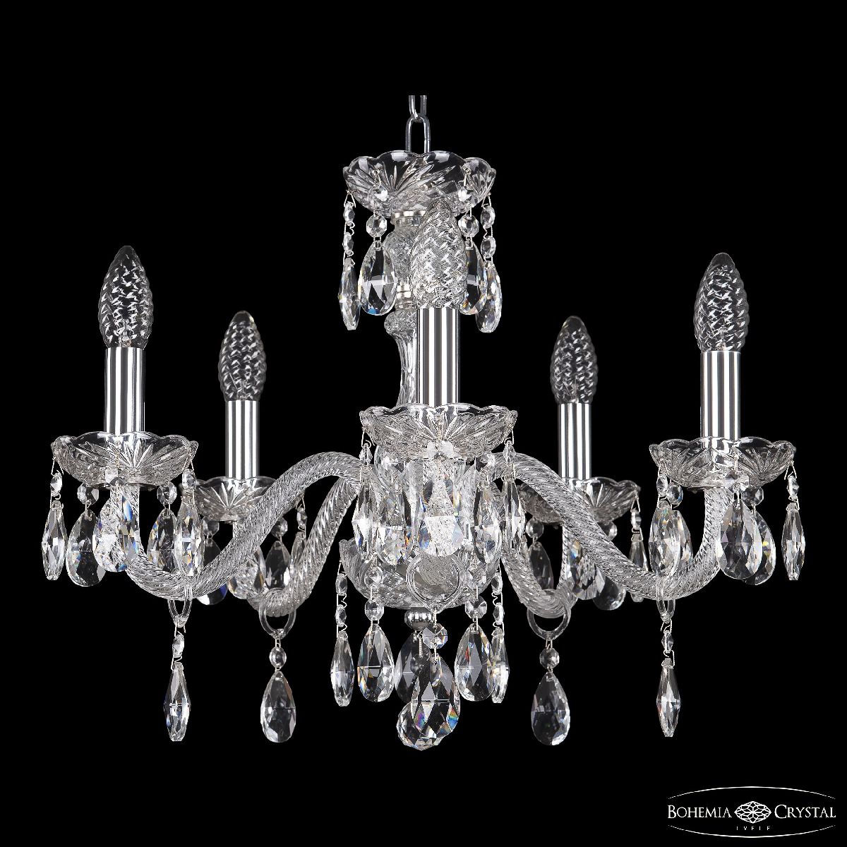 подвесная люстра bohemia ivele crystal 117/5/165 ni