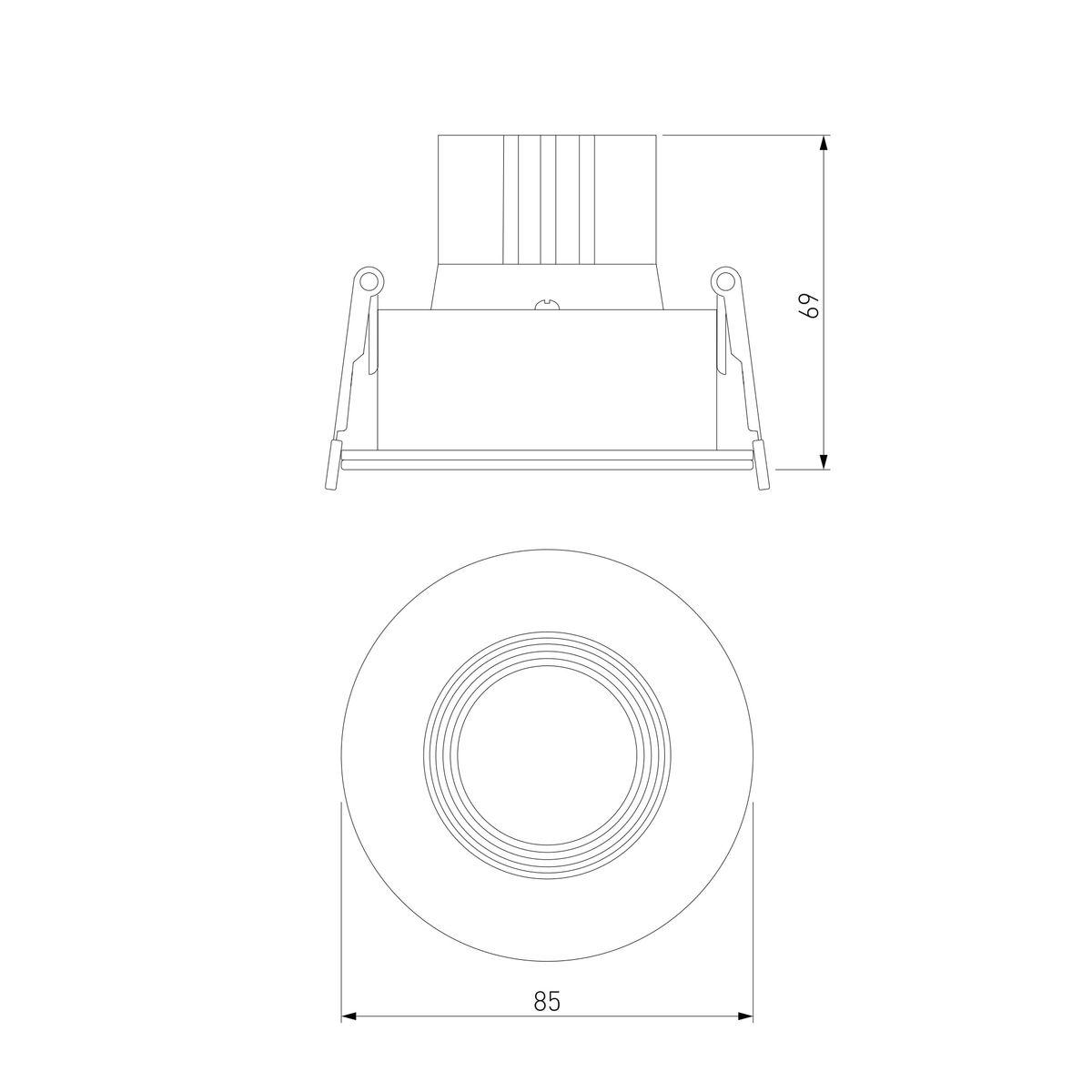 встраиваемый светодиодный светильник elektrostandard artis 25096/led a066135