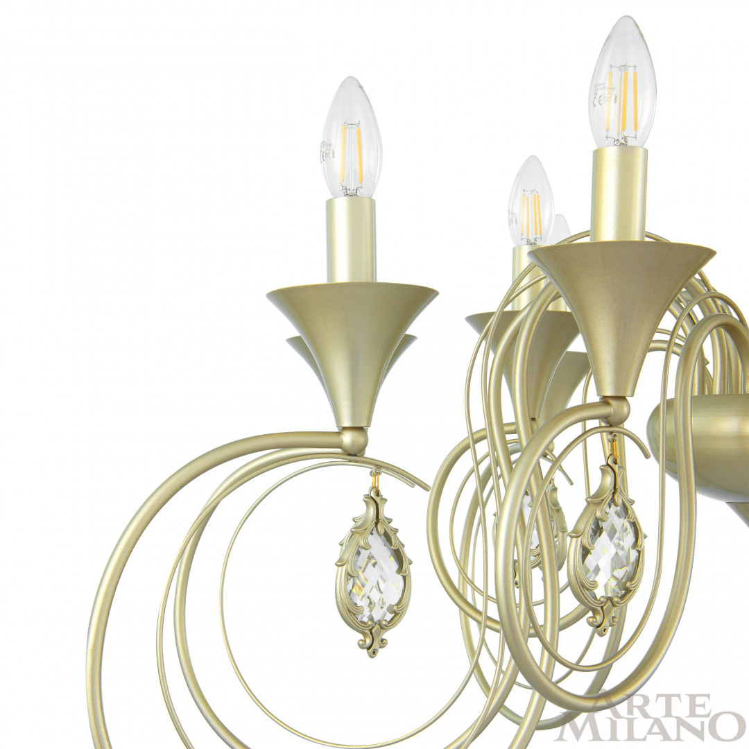 подвесная люстра arte milano 349920/8-4 cg