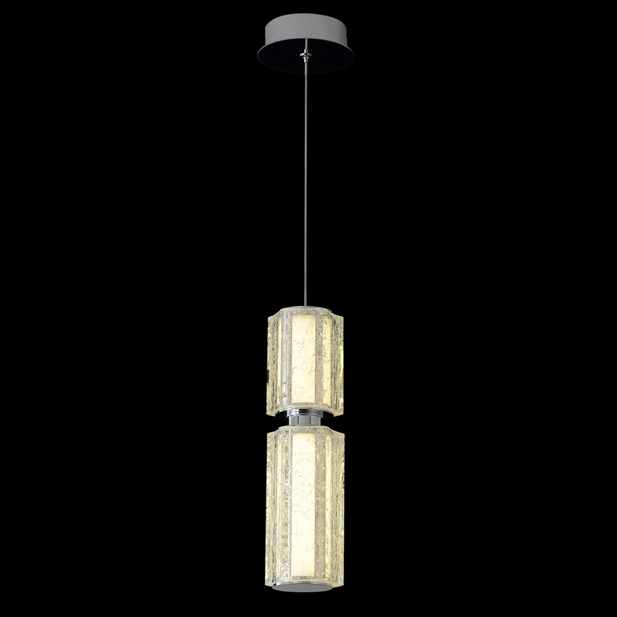 подвесной светильник crystal lux antique sp23w led chrome