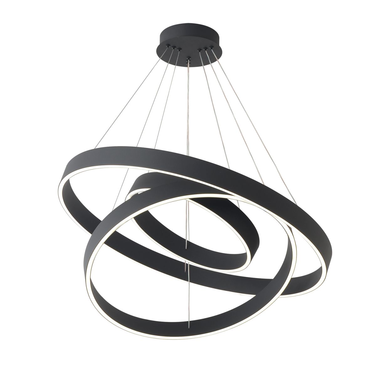подвесная люстра crystal lux tron sp158w led black