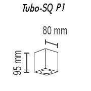 накладной светильник topdecor tubo8 sq p1 23