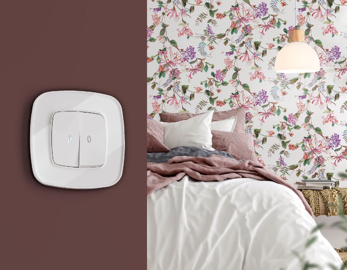 лицевая панель для выключателя двухклавишного с подсветкой ambrella volt omega op1240