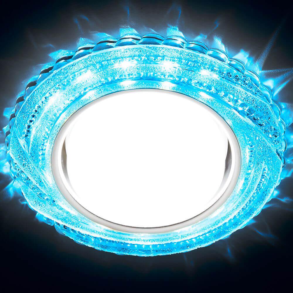 встраиваемый светодиодный светильник ambrella light gx53 led g298 cl/ww
