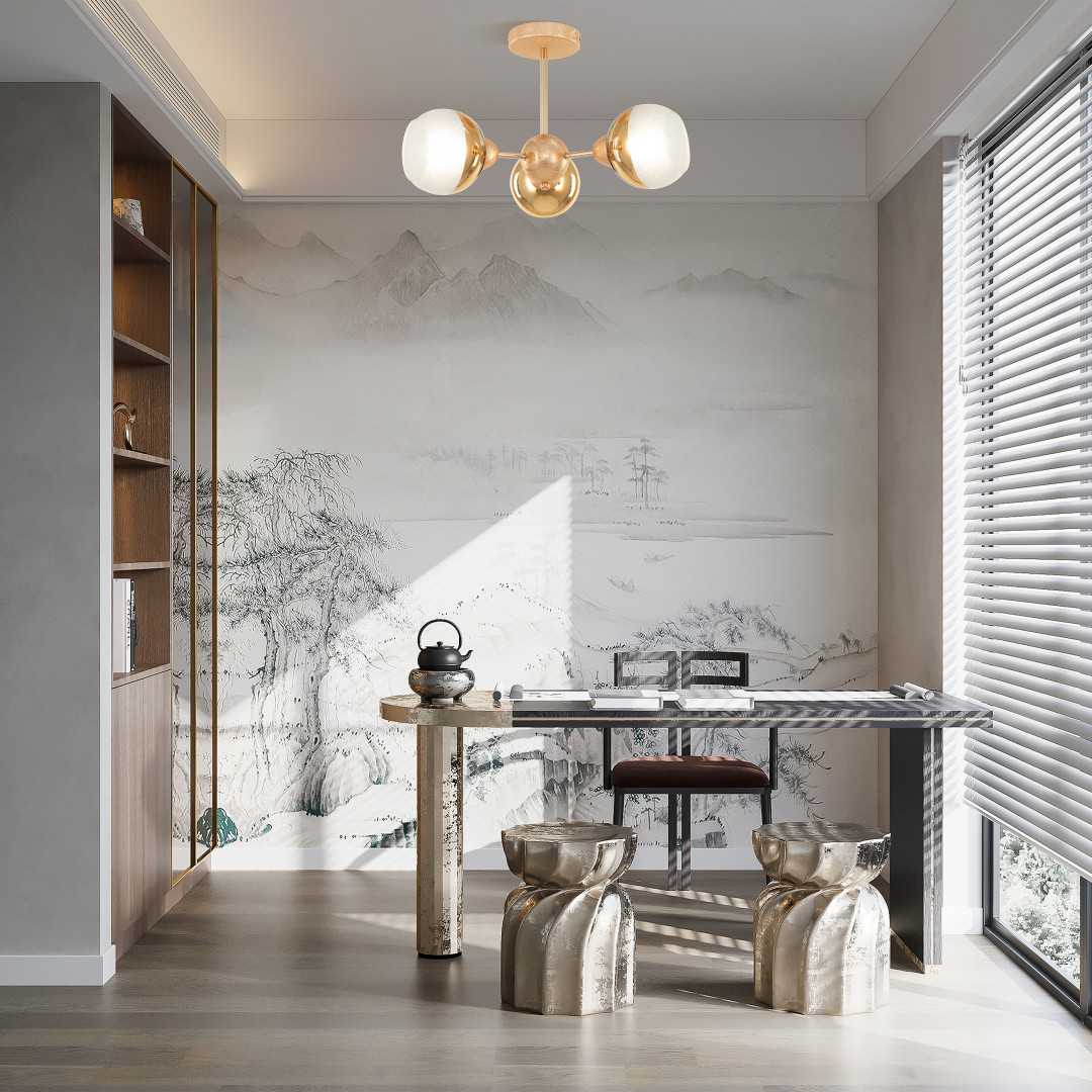 люстра на штанге arte milano napoli 327007/3 gd