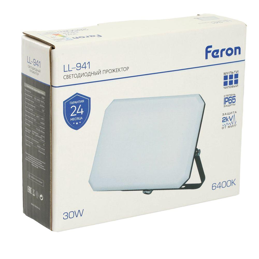 светодиодный прожектор feron ll-941 30w 6400k 51044