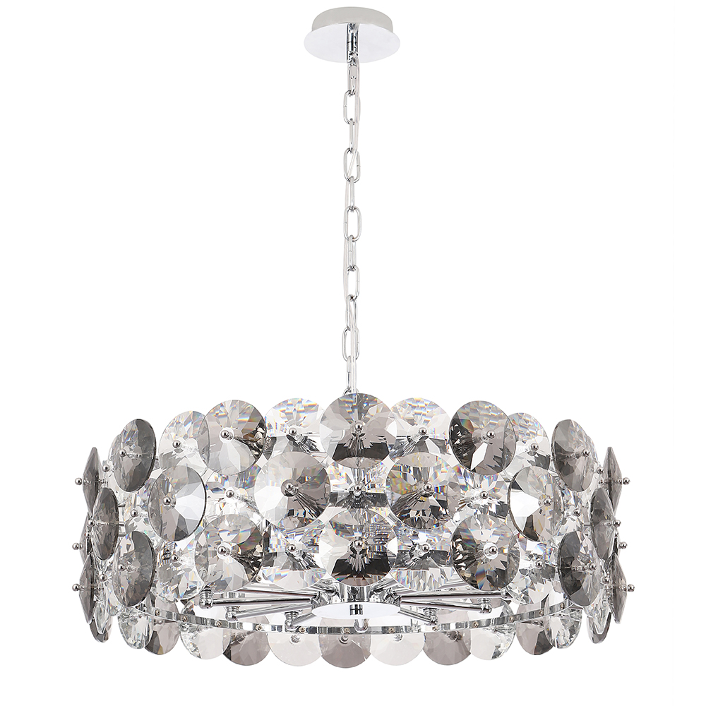 подвесная люстра crystal lux crystal sp12 chrome