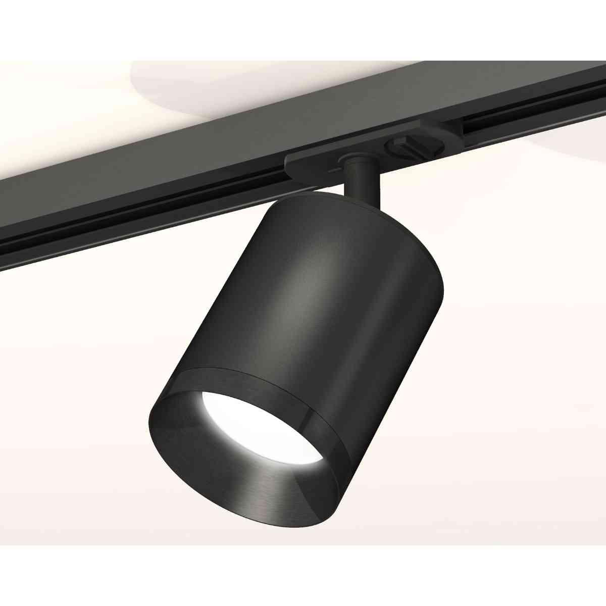 комплект трекового светильника ambrella light track system xt7422001 sbk/pbk черный песок/черный полированный (a2537, c7422, n7031)