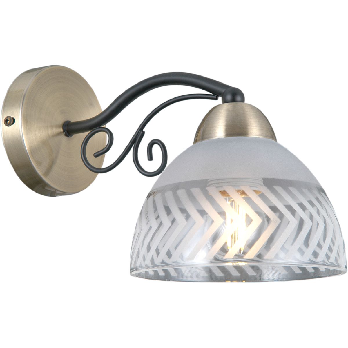 бра illumico il0435-1wsq-24 bk ab spica