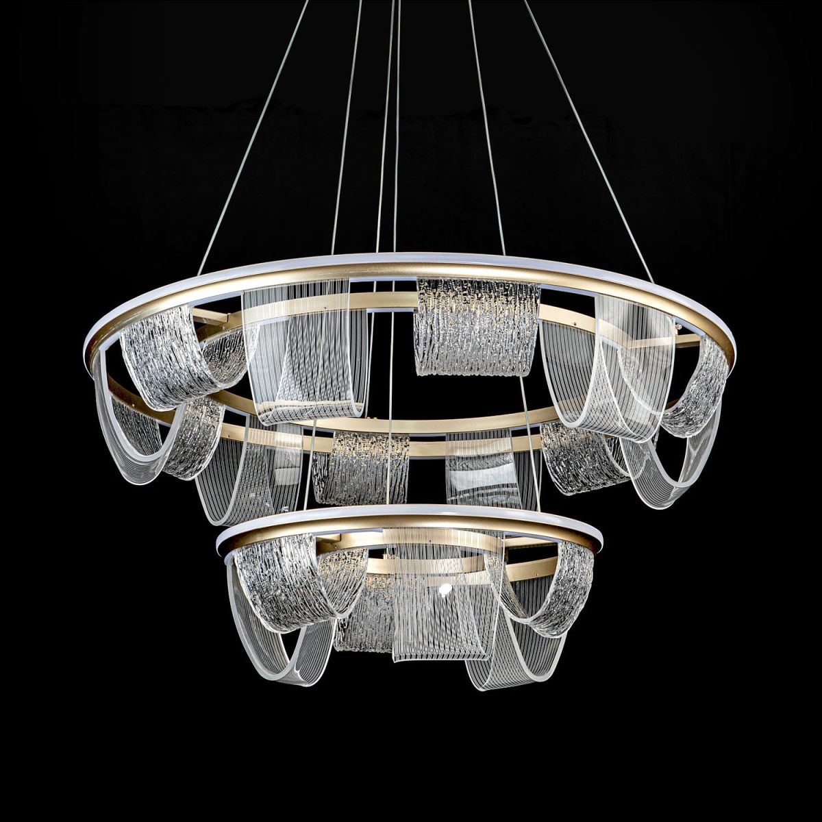 подвесная люстра led4u l7706-800-460 gd
