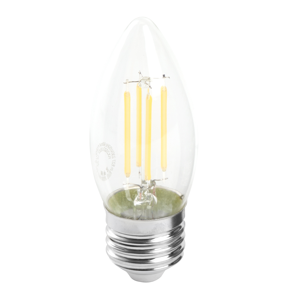 лампа светодиодная feron lb-66 свеча e27 7w 6400k 38272