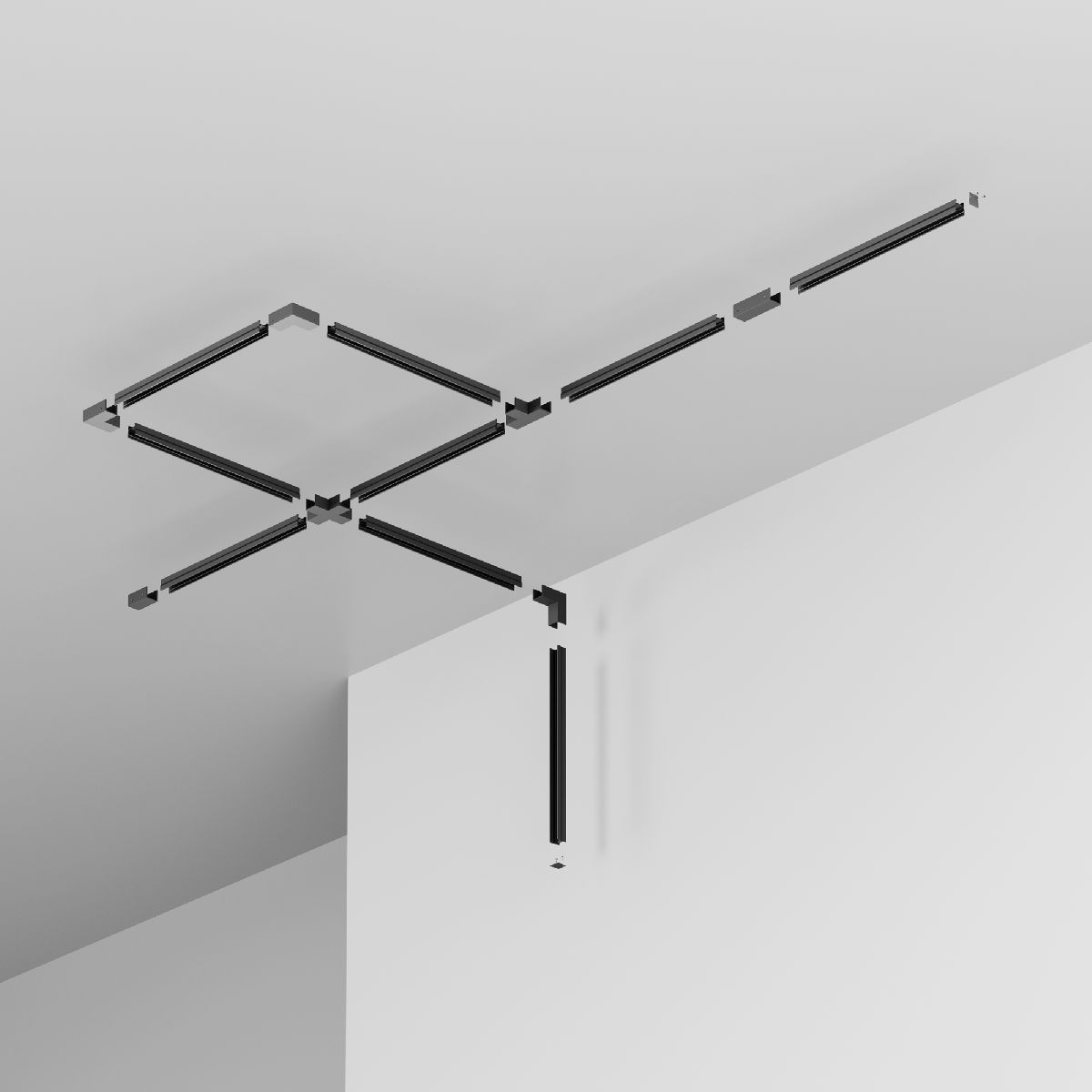 профиль для уличной трековой системы maytoni elasity o-tr001-p-b3m