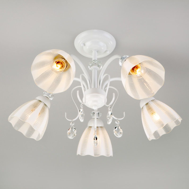 люстра на штанге eurosvet 30155/5 белый