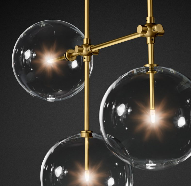 потолочный светильник delight collection globe mobile kg0835p-7a brass