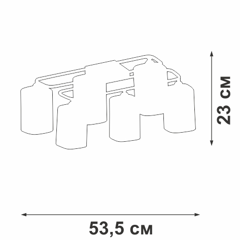 потолочная люстра vitaluce v3092-1/6pl