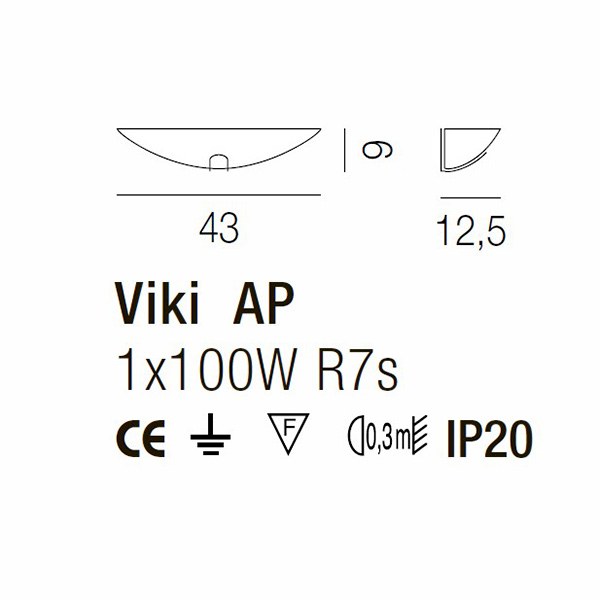 настенный светильник ap viki ve vistosi