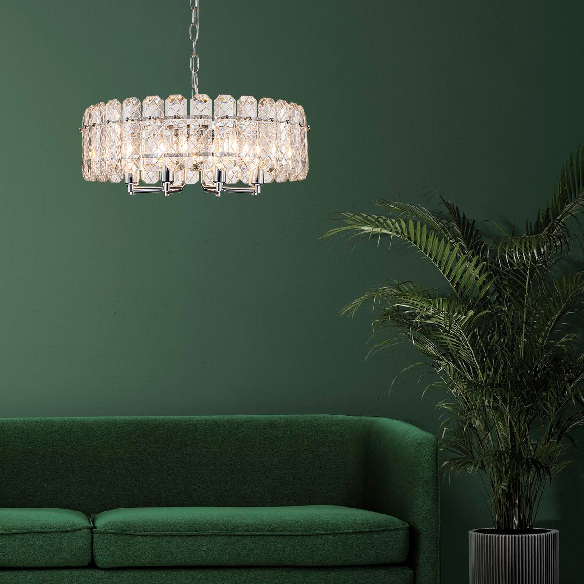 подвесная люстра escada nerissa 2115/8s chrome