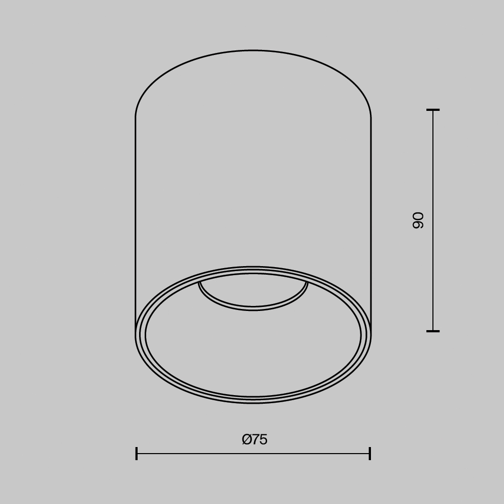 накладной светильник maytoni alfa led c064cl-12w3k-rd-wb