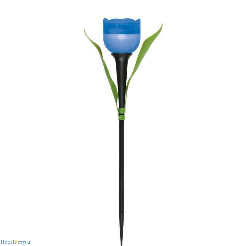 светильник на солнечных батареях uniel promo usl-c-454/pt305 blue tulip ul-00004279