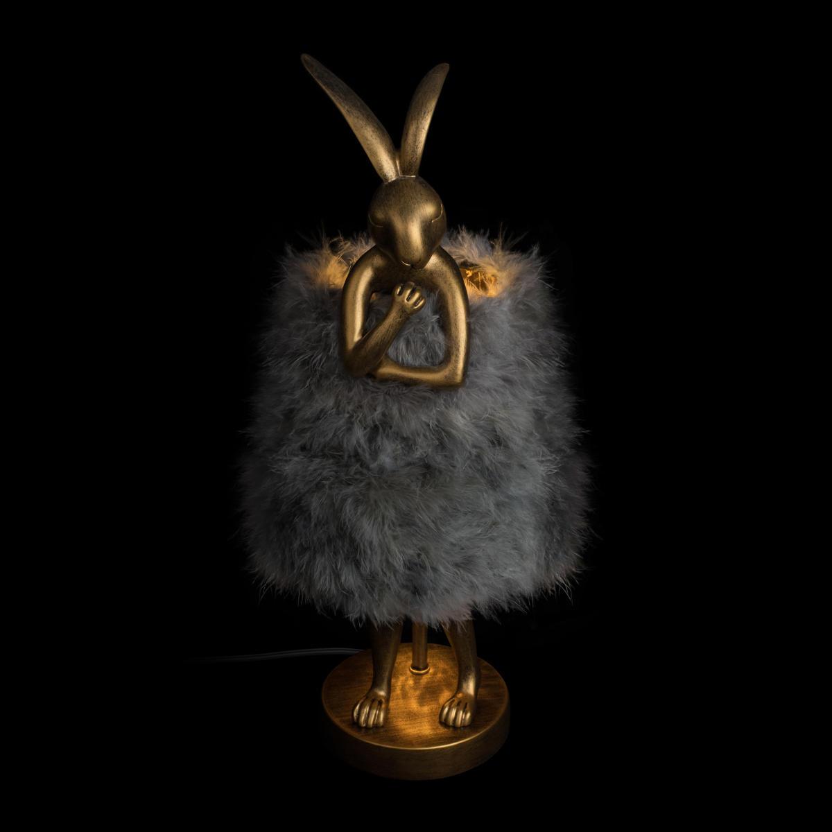 настольная лампа loft it lapine 10315/a grey fluff