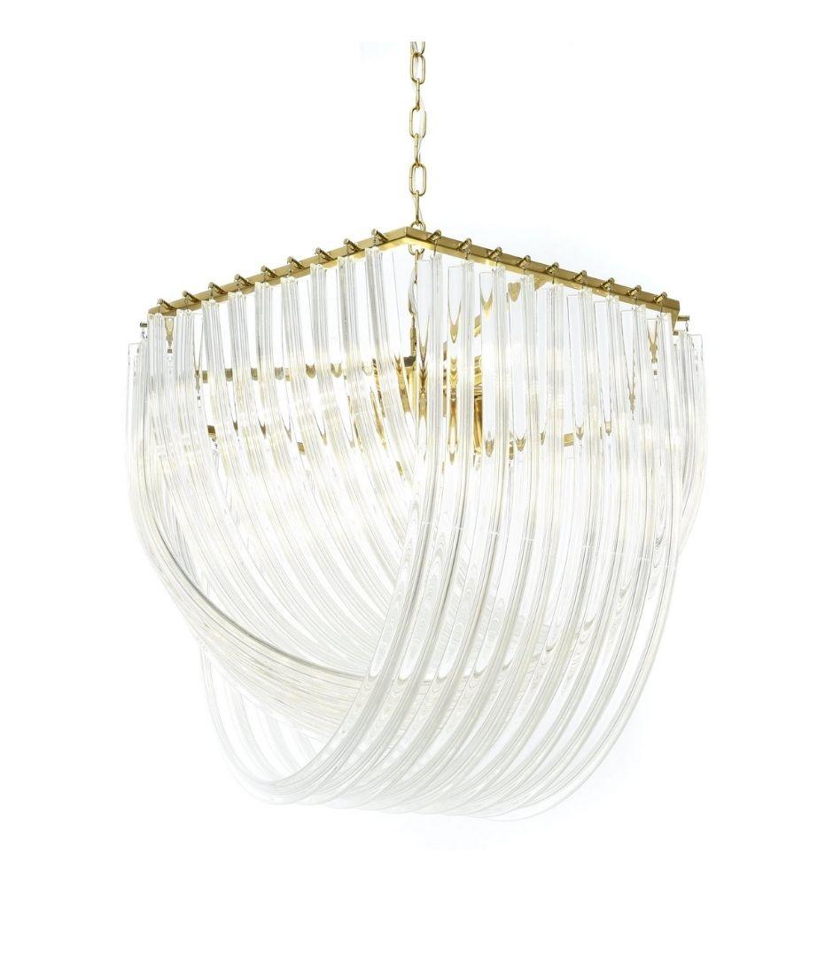 подвесная люстра lumina deco weddini ldp 6001-600 gd+cl