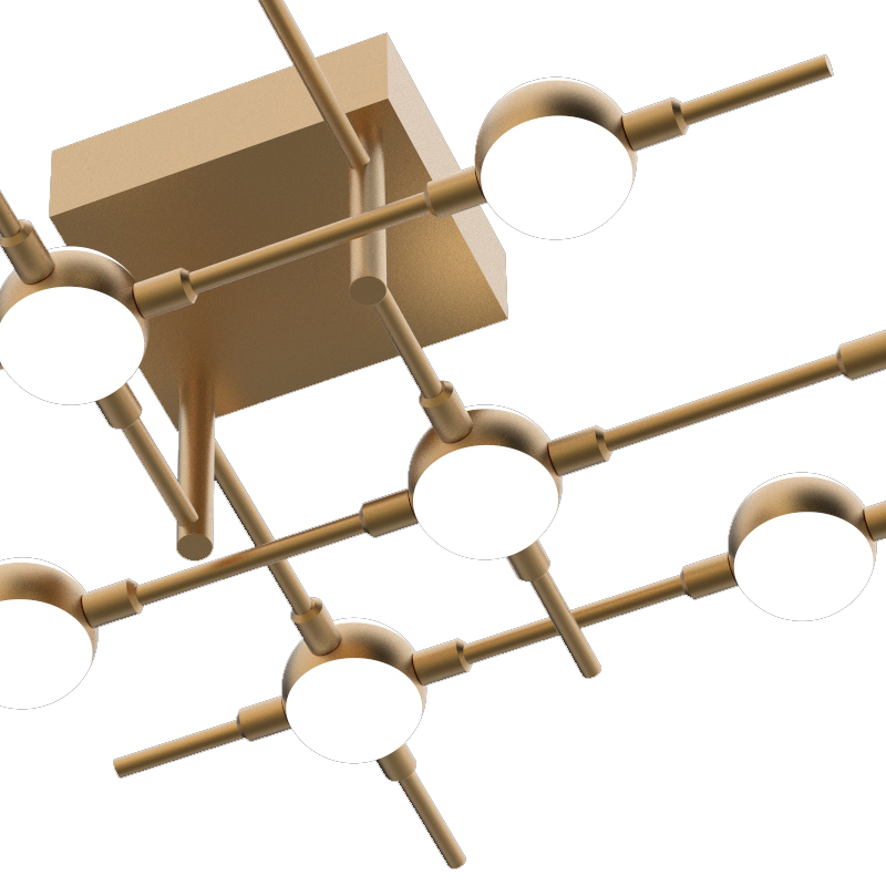 потолочная люстра delight collection molecular mx18001067-10a gold