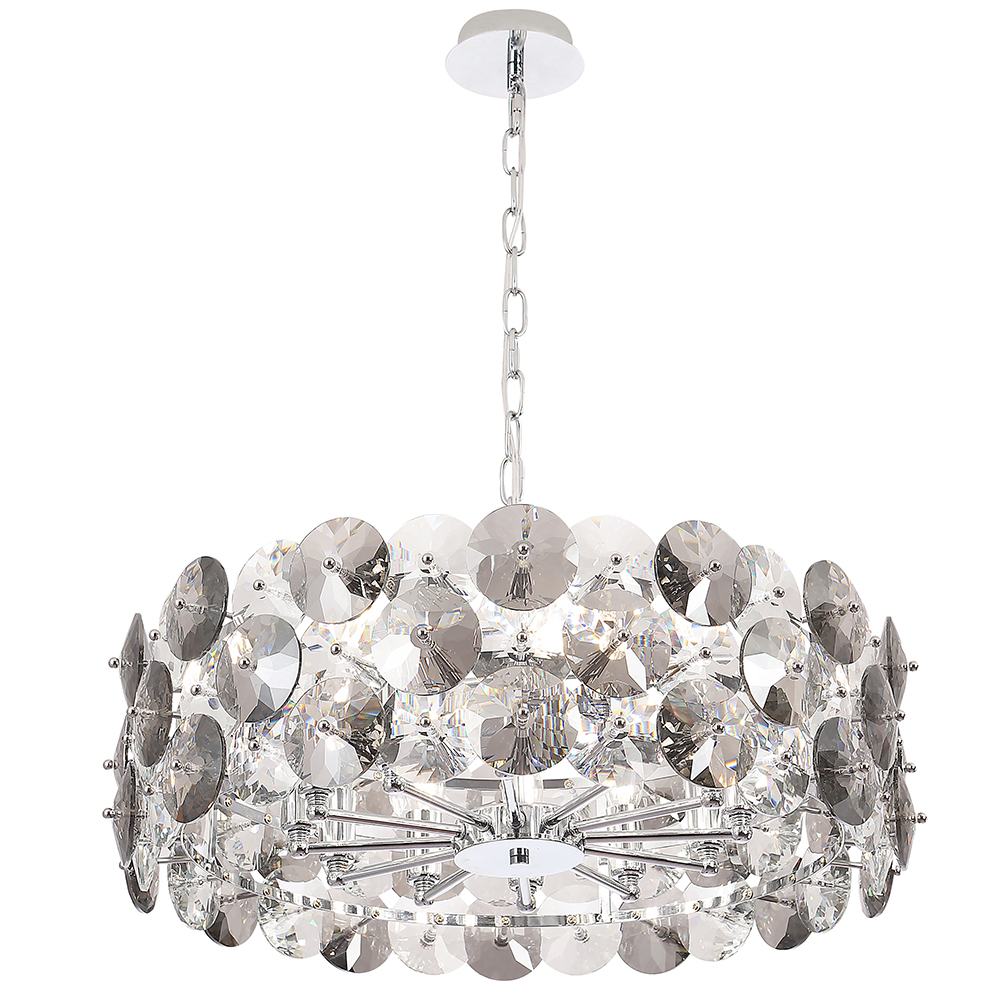 подвесная люстра crystal lux crystal sp12 chrome
