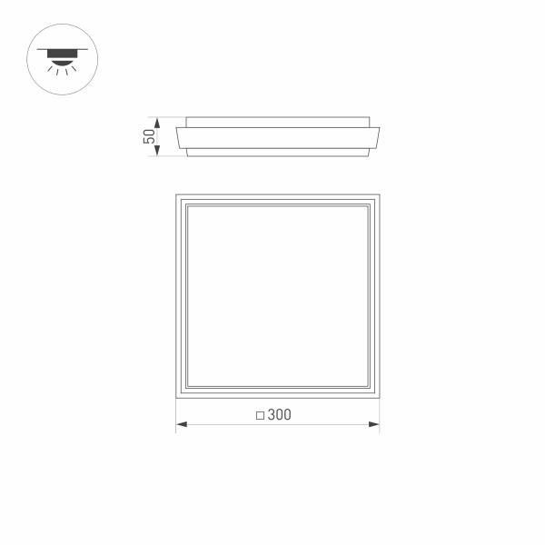 уличный светодиодный светильник arlight lgd-area-s300x300-30w day4000 032428