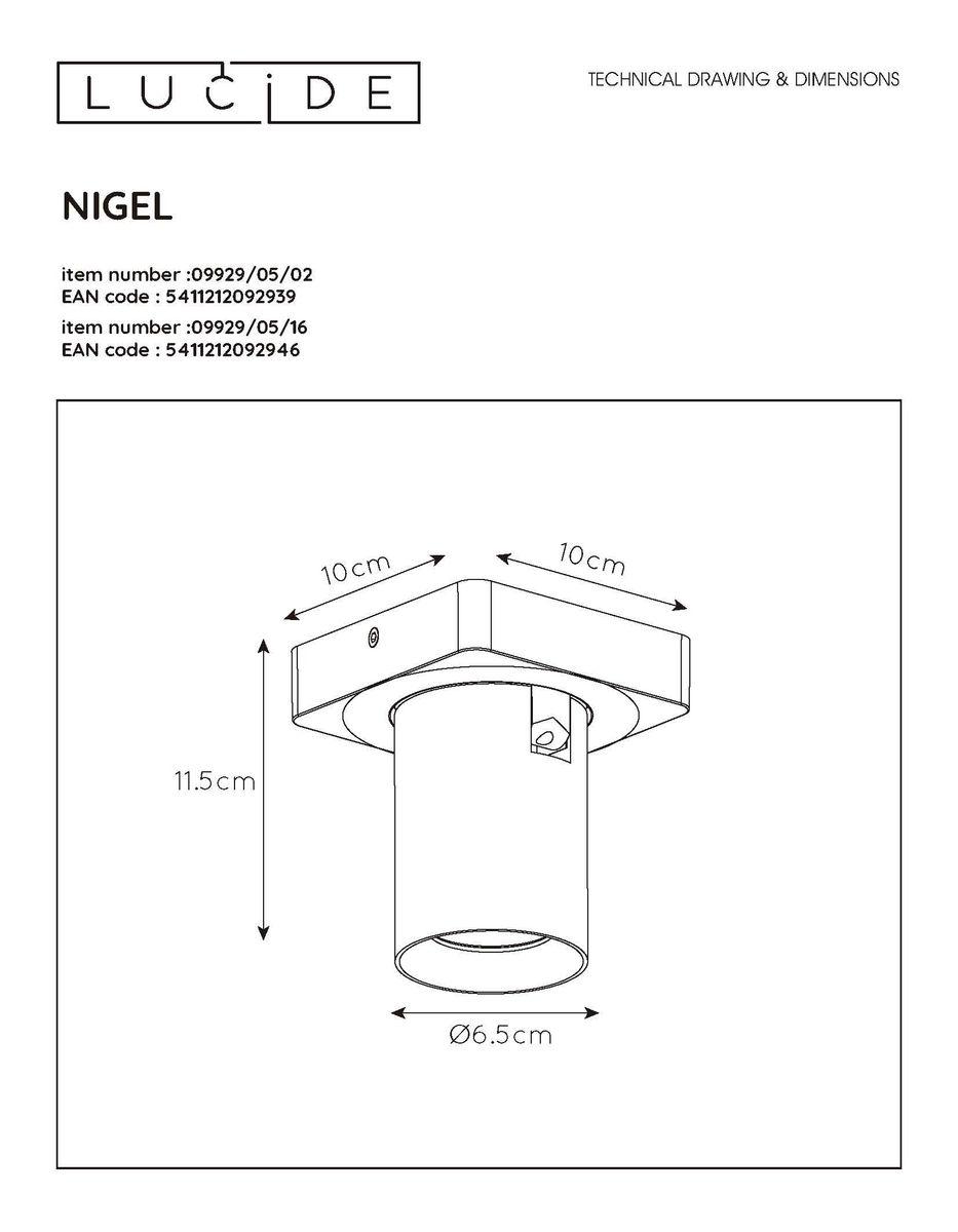 спот lucide nigel 09929/05/16