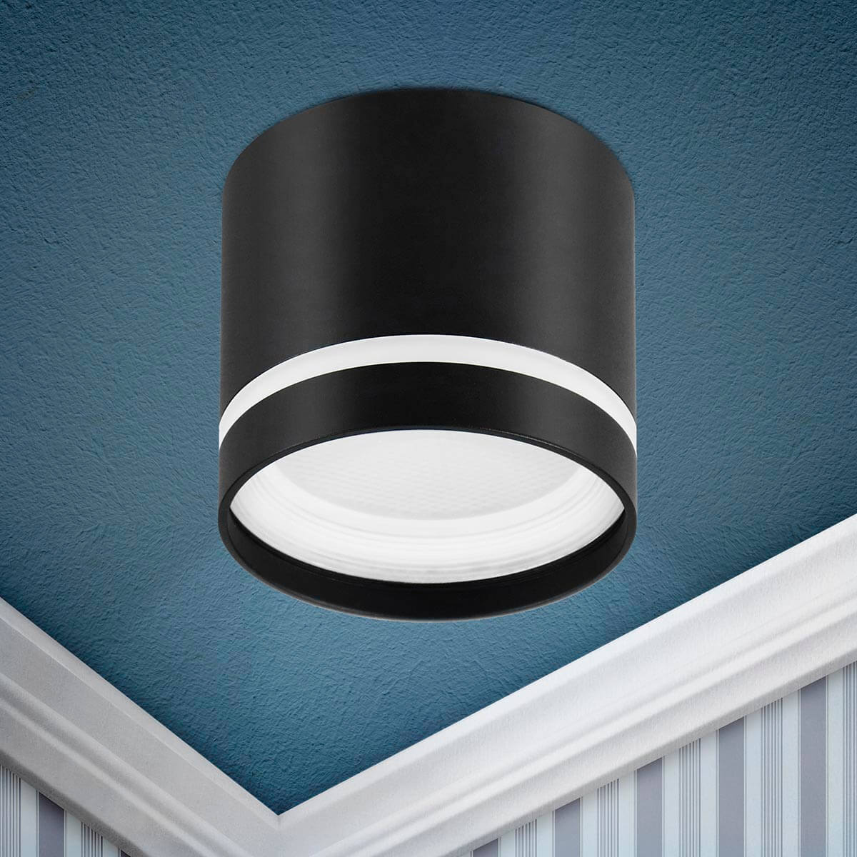 накладной светильник эра ol9 gx53 bk/wh б0048542