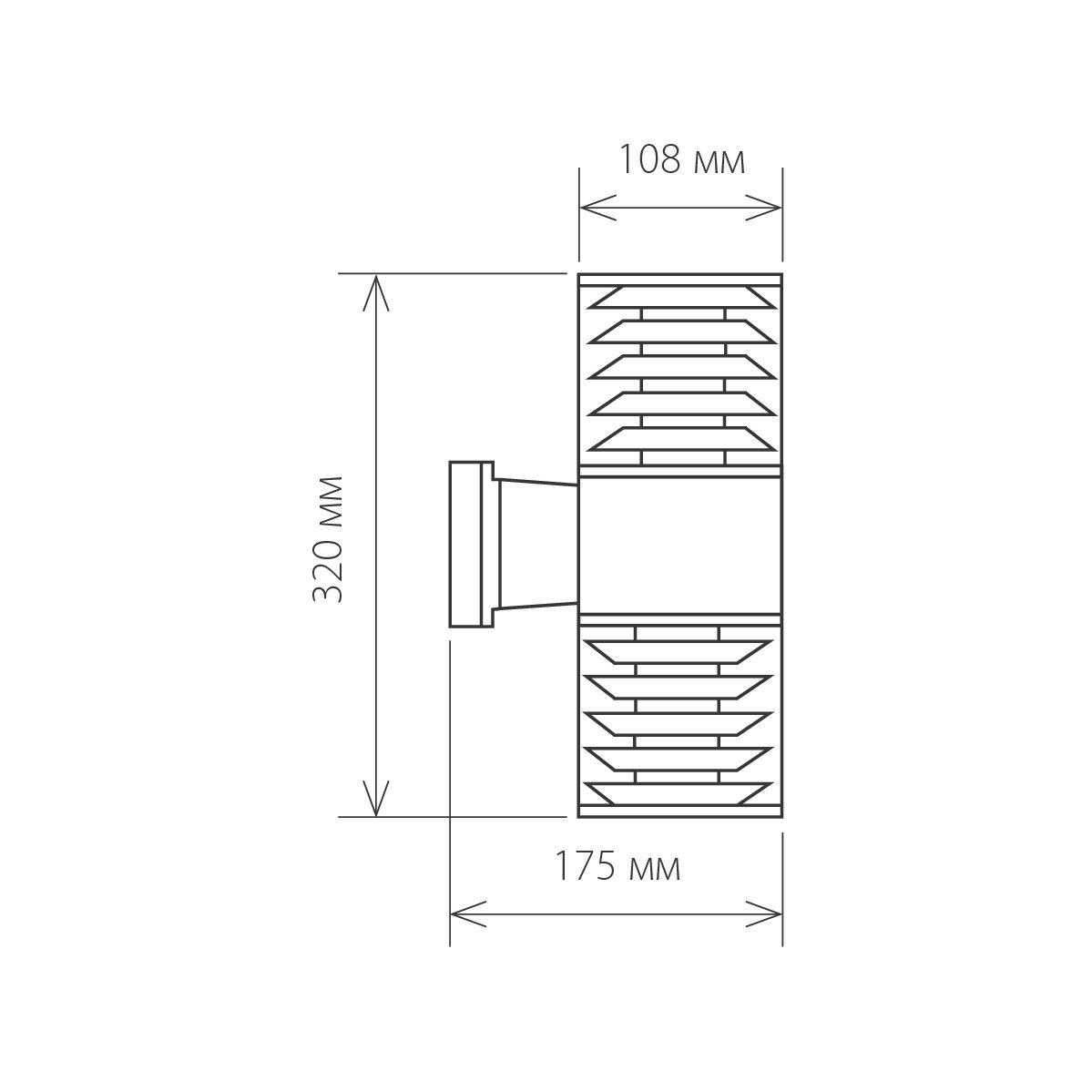 уличный настенный светильник elektrostandard 1407 techno 4690389067662