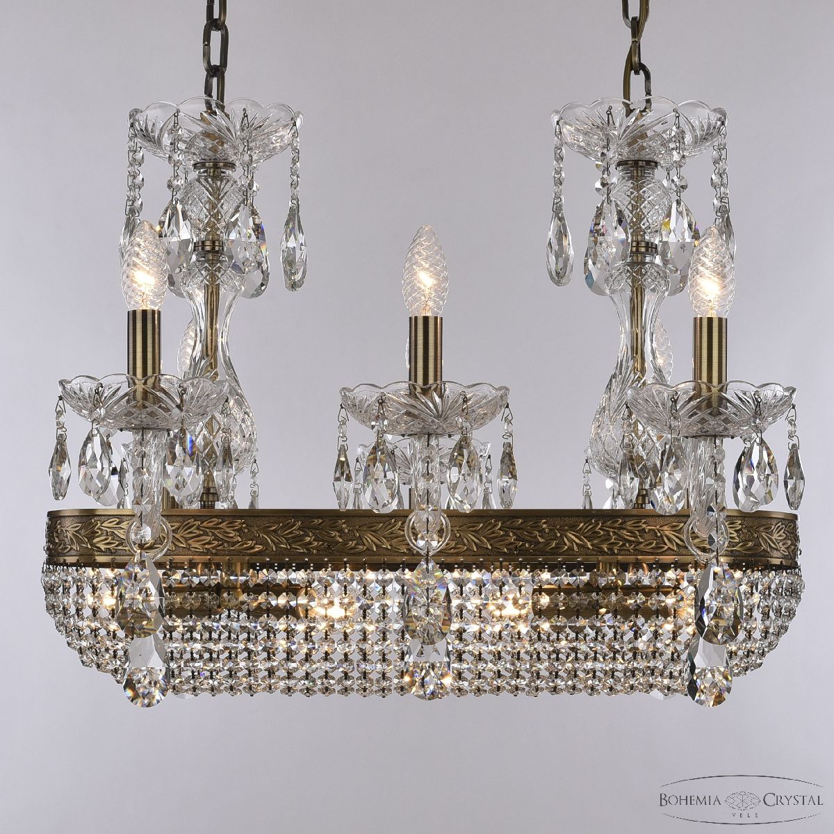 подвесная люстра bohemia ivele crystal 1452/6/195/600 fp