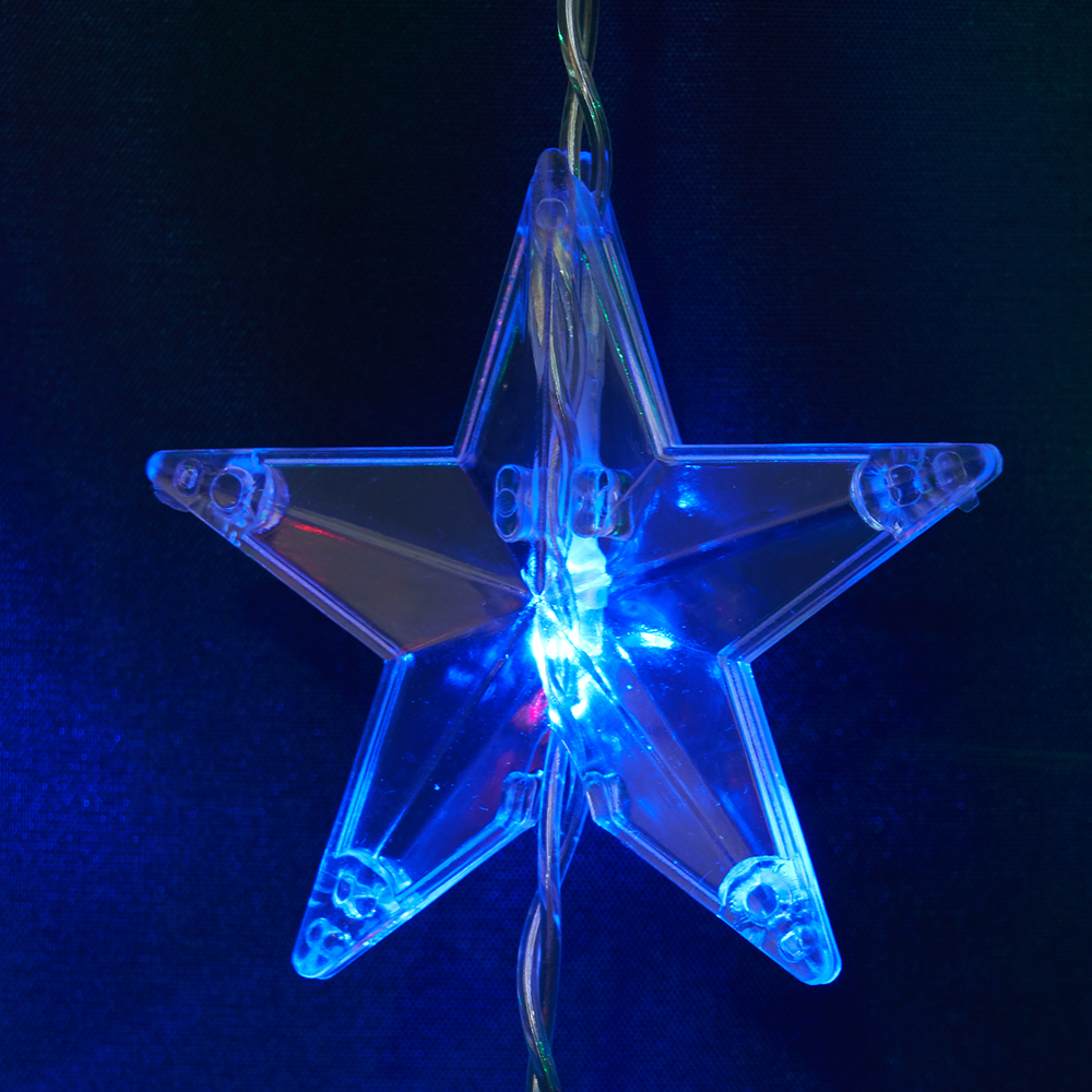 светодиодная гирлянда занавес звездочки feron cl25 48609