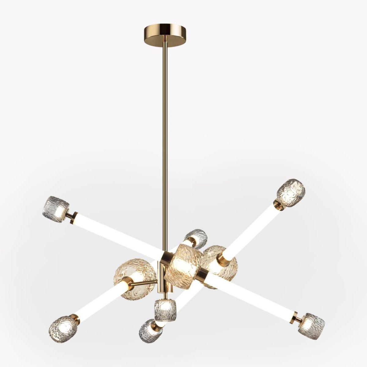 подвесная светодиодная люстра odeon light modern kliff 5426/54cl