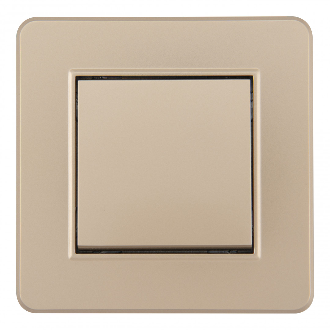 выключатель одноклавишный arte milano set16-1-30-1 shampan