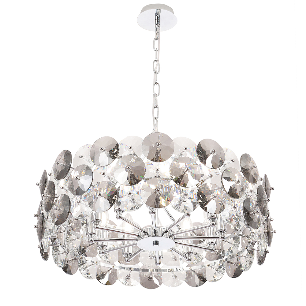 подвесная люстра crystal lux crystal sp12 chrome